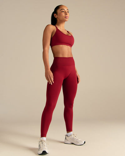 Define 2.0 High Waist Scrunch Leggings | True Red