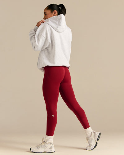 Comfort Oversized PWR Hoodie | Light Grey Marl