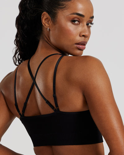 Power Adjustable Sports Bra | Black