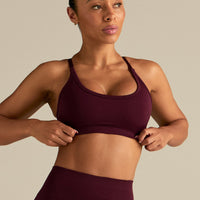 Define 2.0 Cross Back Bra | Merlot