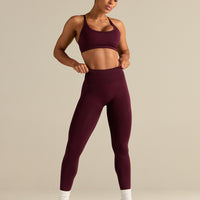 Define 2.0 High Waist Scrunch Leggings | Merlot