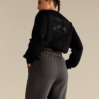 Comfort Outdoor Cropped Crew Neck | Black