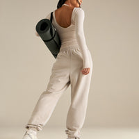 Smooth Contour Long Sleeve Reversible T-Shirt | Stone