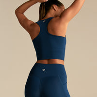 Essential Crop Tank Top | True Navy