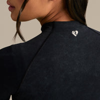 Power Long Sleeve Full Zip Jacket | Washed Black