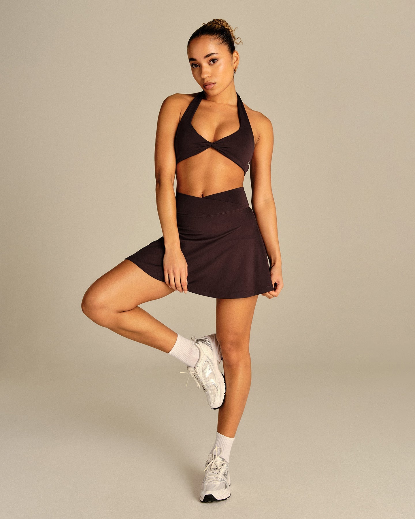 Essential Wrap Waist Skort | Cafe Noir