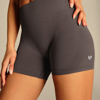 Power Enhanced High Waist Shorts | Slate Grey