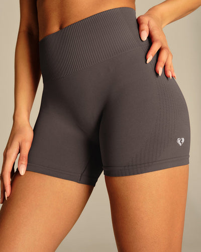 Power Enhanced High Waist Shorts | Slate Grey