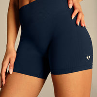 Power Enhanced High Waist Shorts | True Navy