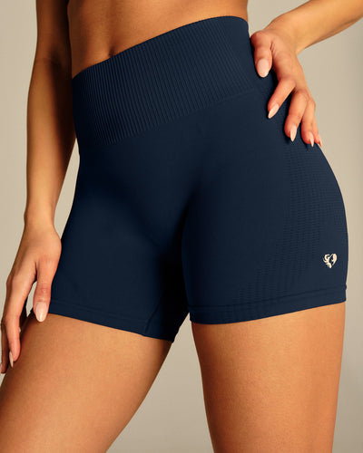 Power Enhanced High Waist Shorts | True Navy