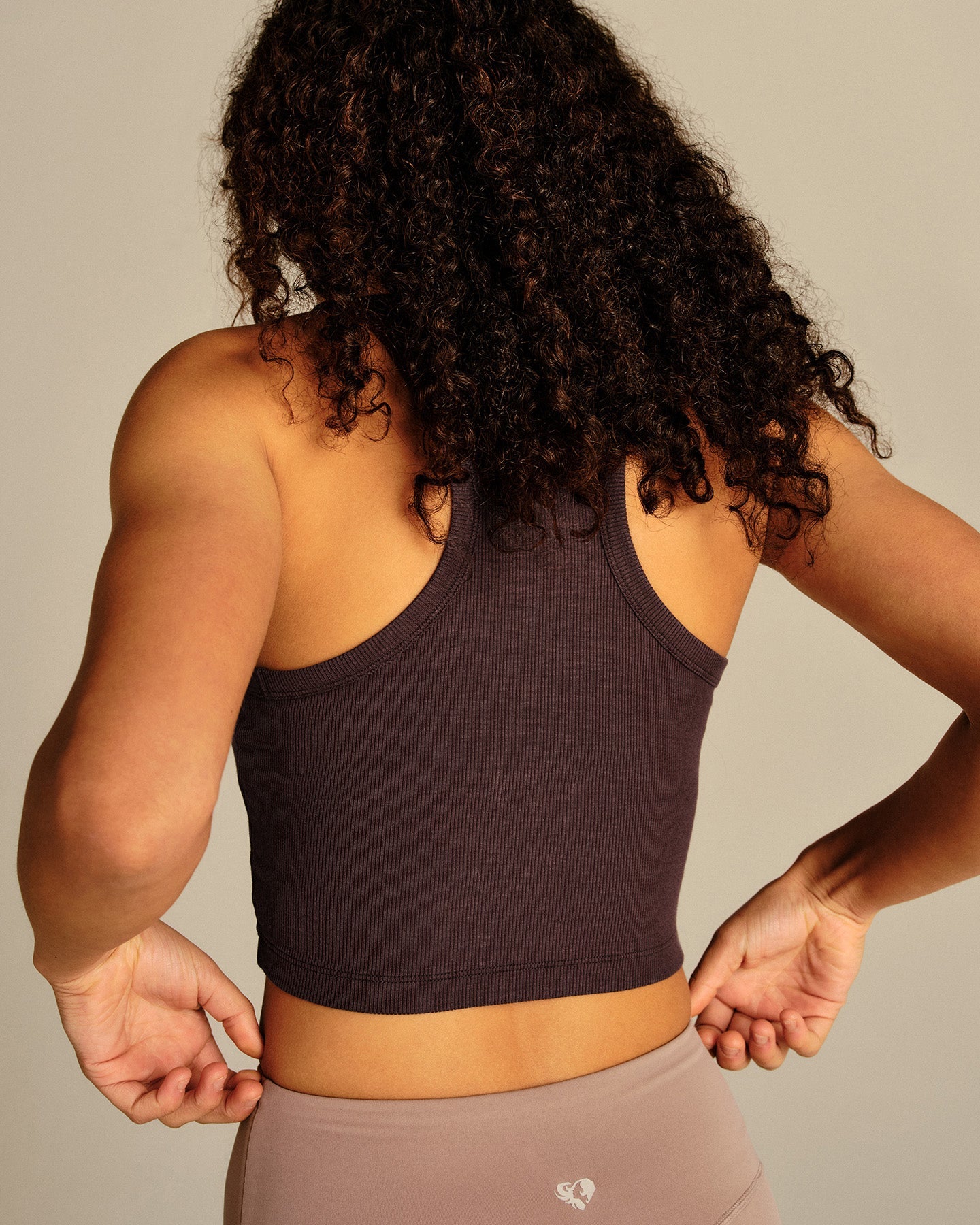 Comfort Ribbed Cropped Tank | Cafe Noir