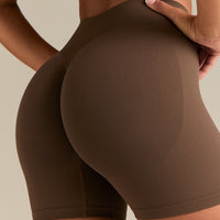 Emphasize Mid Waist 5" Shorts | Milk Chocolate