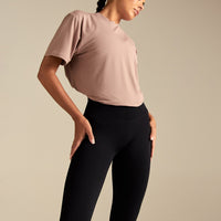 Comfort Oversized Hook Up T-Shirt | Mauve Taupe