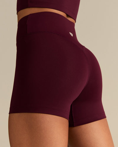 Essential High Waist Shorts | Merlot
