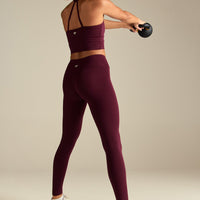 Essential High Waist Leggings | Merlot