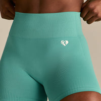 Power High Waist Shorts | Marine Green