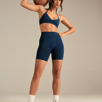 Define 2.0 Scrunch V-Neck Bra | True Navy