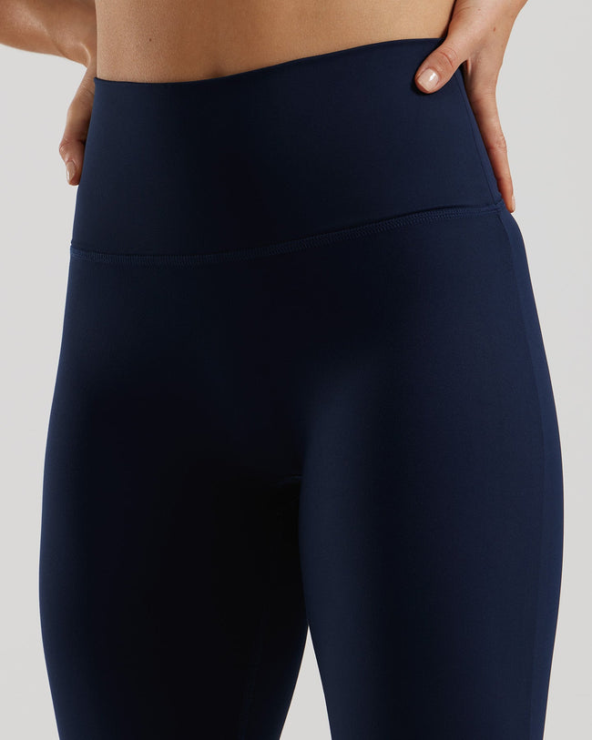 Essential High Waist Mini Flared Leggings | Sapphire Blue
