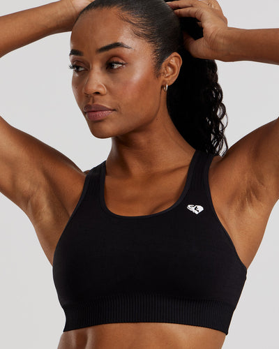Power Adjustable Sports Bra | Black