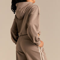 Comfort Lightweight Contrast Joggers | Taupe Grey