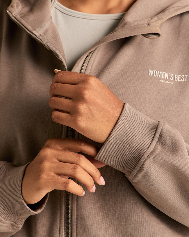Comfort Lightweight Draw Hem Hoodie | Taupe Grey