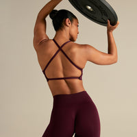 Define 2.0 Cross Back Bra | Merlot