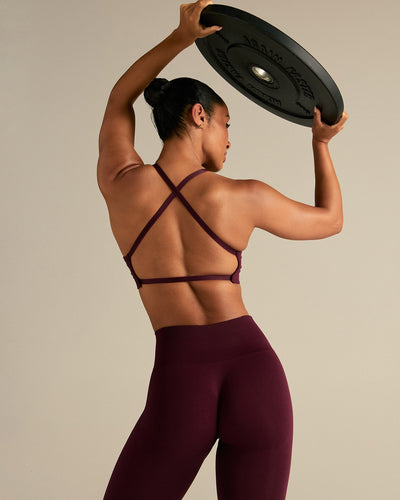 Define 2.0 Cross Back Bra | Merlot