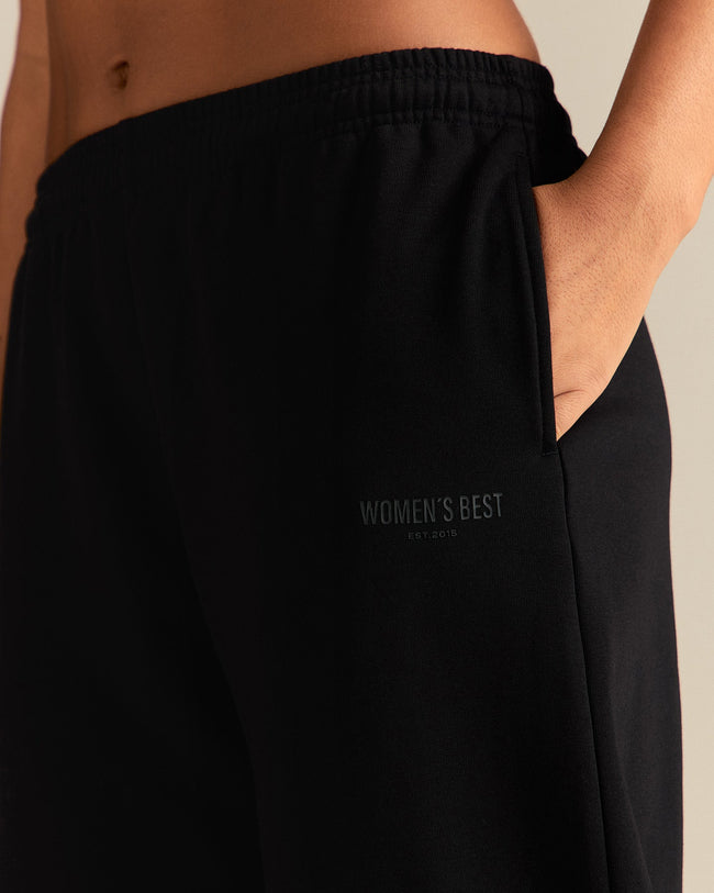Comfort Cozy Straight Leg Joggers | Black