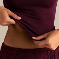 Smooth Contour Midi Short Sleeve T-Shirt | Merlot