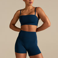 Essential High Waist Shorts | True Navy