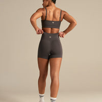 Essential High Waist Shorts | Slate Grey