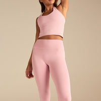 Essential High Waist Capri Leggings | Sweet Pink