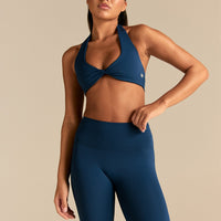 Essential High Waist Flared Leggings | True Navy