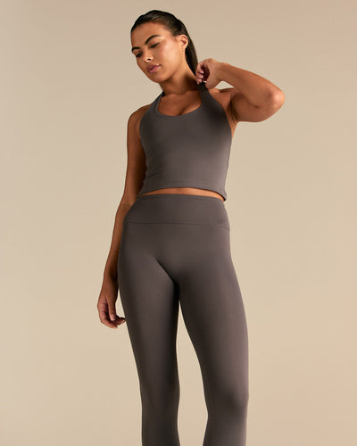 Essential Halter Tank | Slate Grey