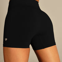 Power Enhanced High Waist Shorts | Black