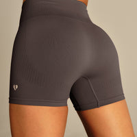 Power Enhanced High Waist Shorts | Slate Grey