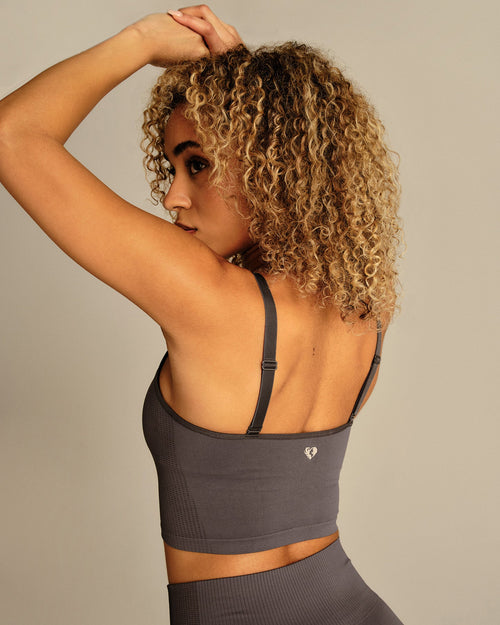 Power Built-In Bra Tank | Slate Grey