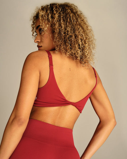 Power Reversible Twist Bra | True Red