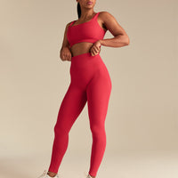 Power High Waist Leggings | Spicy Red