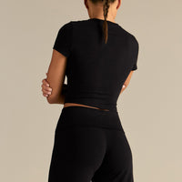 Cotton Contour Short Sleeve T-Shirt | Black