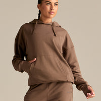 Comfort Oversized Hook Up Hoodie | Milk Chocolate