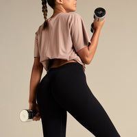 Comfort Oversized Hook Up T-Shirt | Mauve Taupe