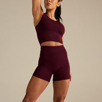 Essential Crop Tank Top | Merlot