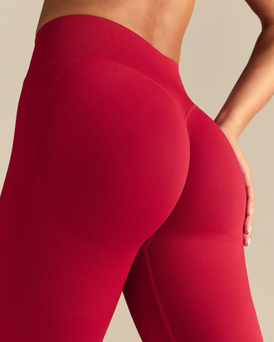 Emphasize Mid Waist Leggings | Candy Apple
