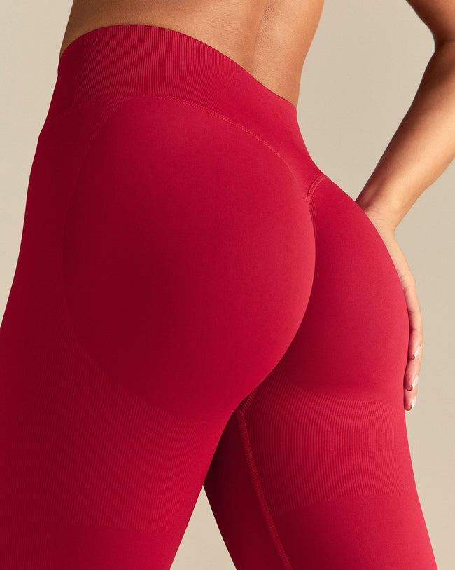 Emphasize Mid Waist Leggings | Candy Apple