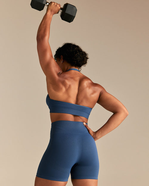 Power Halter Neck Bra | Blueberry