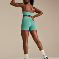 Power High Waist Shorts | Marine Green