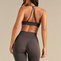 Define 2.0 Scrunch V-Neck Bra | Slate Grey