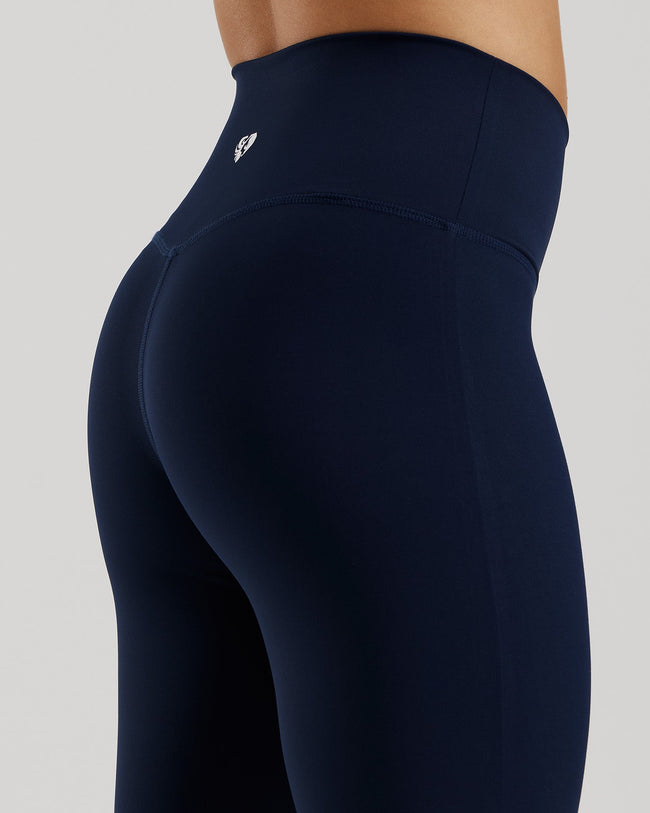 Essential High Waist Mini Flared Leggings | Sapphire Blue