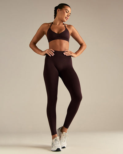 Define 2.0 Scrunch V-Neck Bra | Cafe Noir